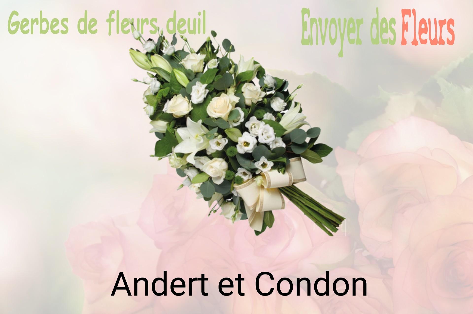 Gerbe de fleurs de deuil livrée à Andert-et-Condon